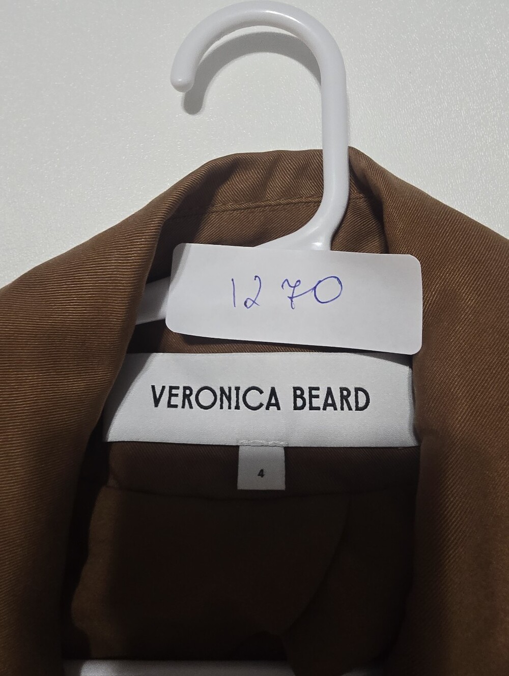 Veronica Beard Rupert Blazer Brown Lyocell 3/4 Sleeve Tailored Jacket Size 4 - Picture 14 of 14